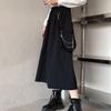Летняя уличная юбка-карго Женская повседневная черная свободная юбка трапециевидной формы с высокой талией в женском стиле