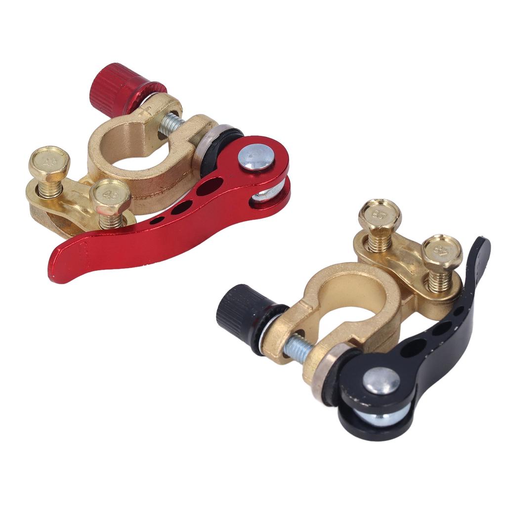 2шт. Разъем клеммы автомобильного аккумулятора, быстроразъемный и освобождающий положительные и отрицательные зажимы