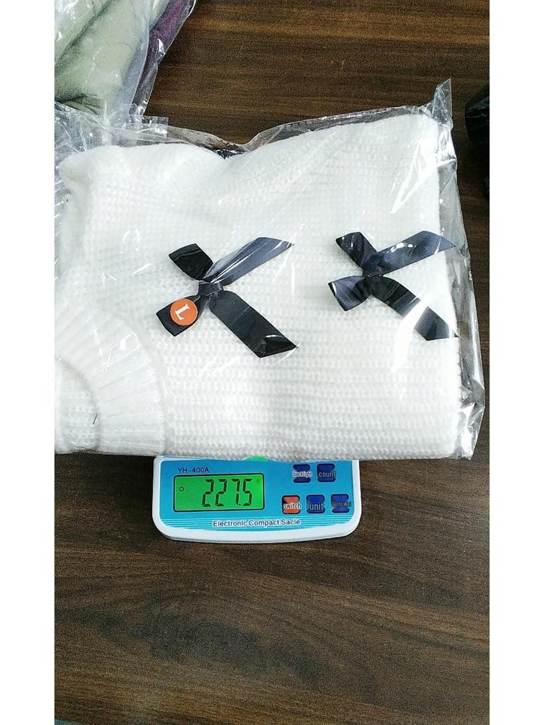 2025 Весна/Лето Женский Повседневный Однотонный Свитер с Круглым Вырезом и Коротким Рукавом-Фонариком