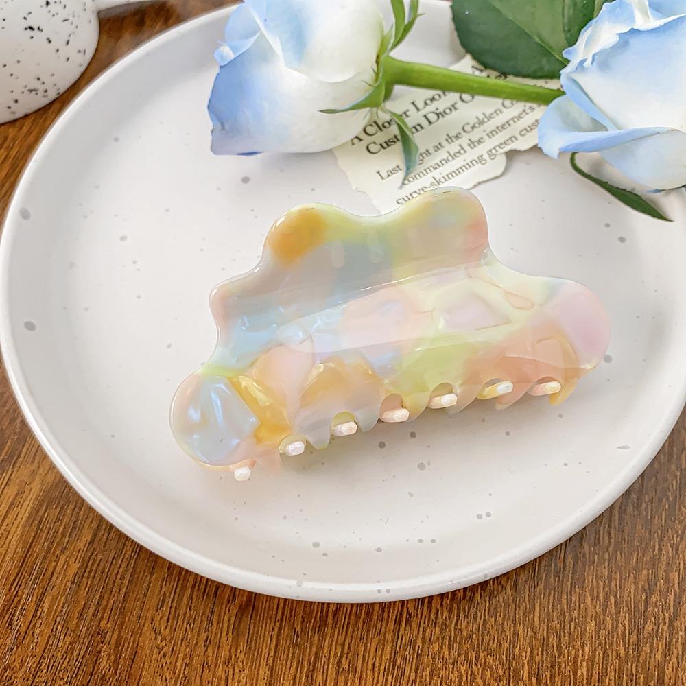 Заколка для волос в форме облака, однотонная черепаховая заколка для волос, когти для путешествий