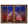 Canvas print, Window - view of the moon