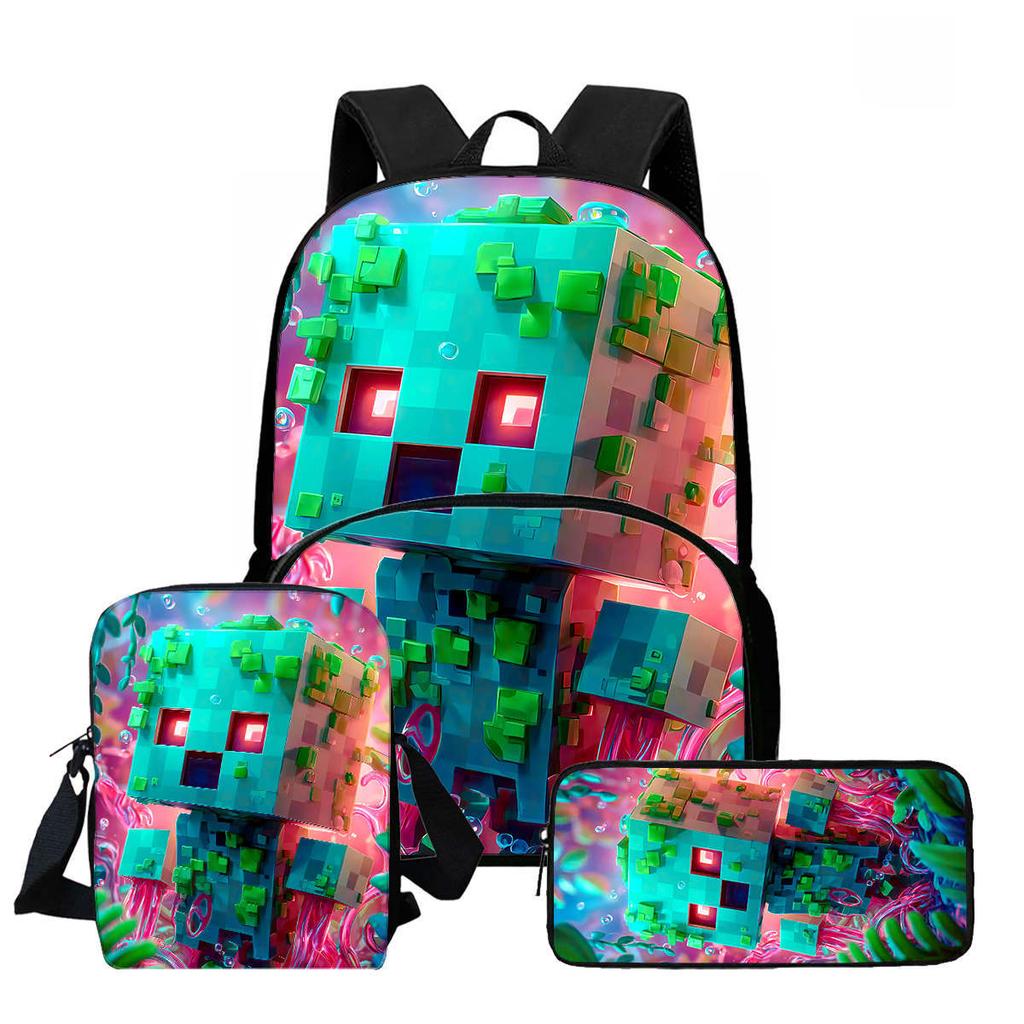 Школьный рюкзак Minecraft большого объема, высокой ценности, с HD-печатью, против сутулости, износостойкий