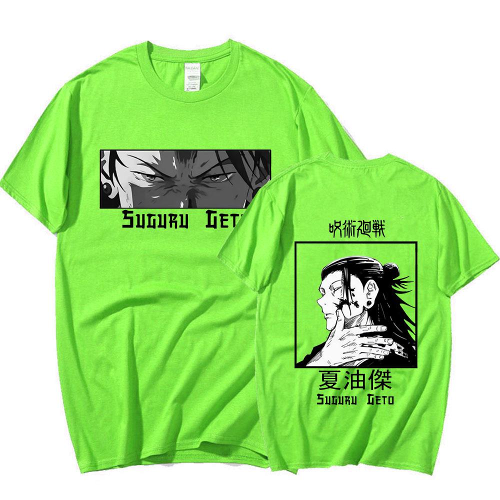 Japanese Anime Jujutsu Kaisen T-shirt Suguru Geto Eyes Graphic T Shirts Unisex's Short Sleeve Cotton Oversized T-shirts Streetwear