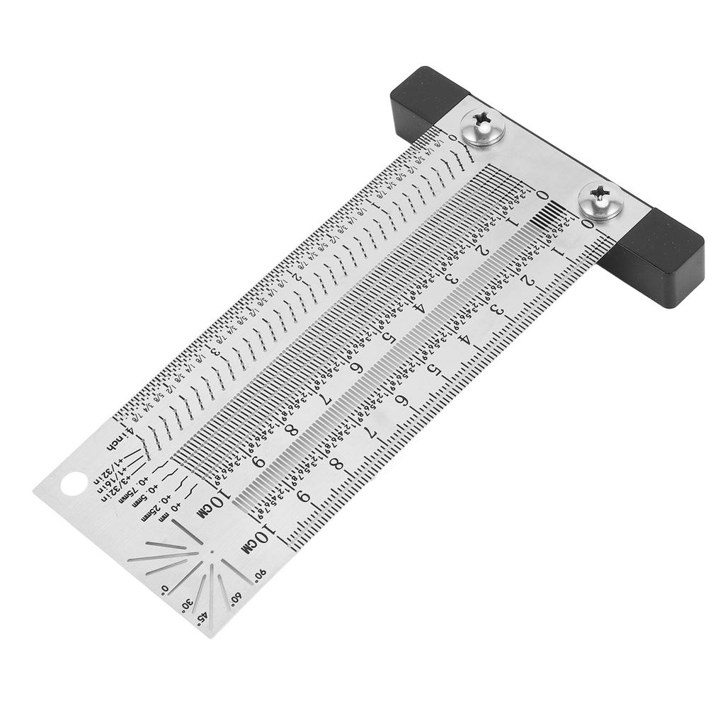 4 дюйма 100 мм Т-образный угольник 0,25 мм 132 дюйма Высокоточный разметочный скрайбер из нержавеющей стали для деревообработки