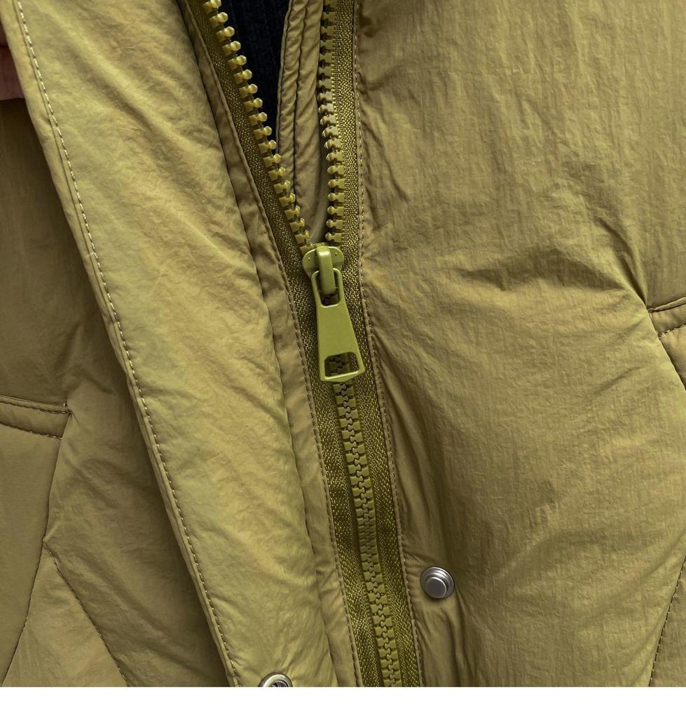 Женская куртка миди без рукавов большого размера - Толстый теплый пуховый хлопковый жилет для осени/зимы