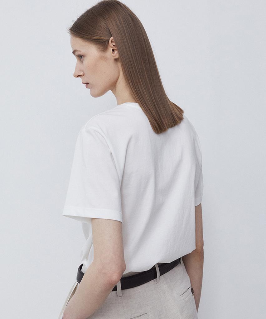 NOTIA Silket Half T-Shirts-White