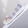 Hollowed Out Cloth Shoes Women Soft Bottom Anti Slip Flat Bottomed Mother Shoes Ventilation Work Shoes Retro Ethnic Style Simple Casual
