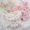Девочка Мультяшная Вишня Лолита Бант Хлопок Аниме Нижнее белье Женские Трусы Стринги Повязка Кружево
