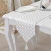 New Luxury Embroidered Table Runner Home Restaurant Table Decoration Fashionable Solid Color Light Luxury Jacquard Table Runner