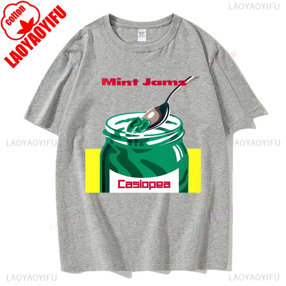 Mint Jams Casiopea Retro Jazz 80s Graphic T Shirts Woman Man High Quality Cotton Tshirt Fashion Vintage Unisex Streetwear Tops