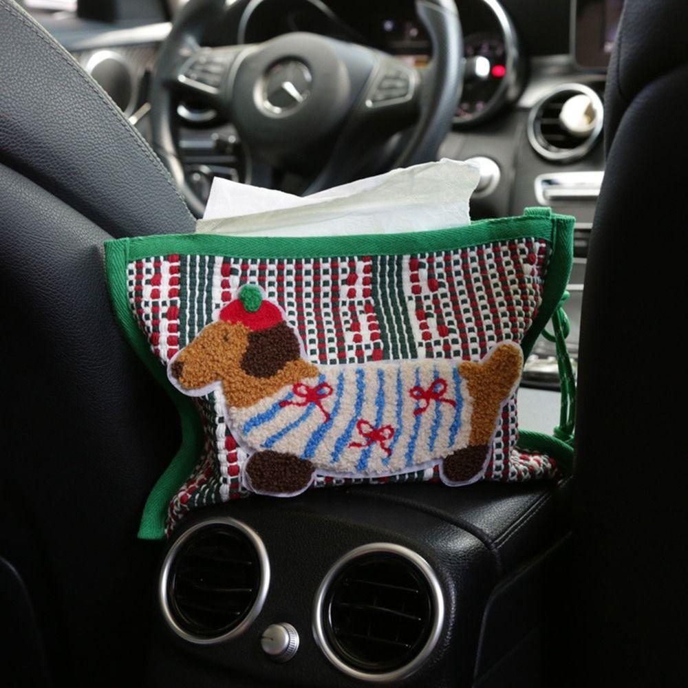 Рустикальный стиль Такса Коробка для салфеток Подвесной чехол для бумажных салфеток Высококачественная сумка для бумажных полотенец Кухня