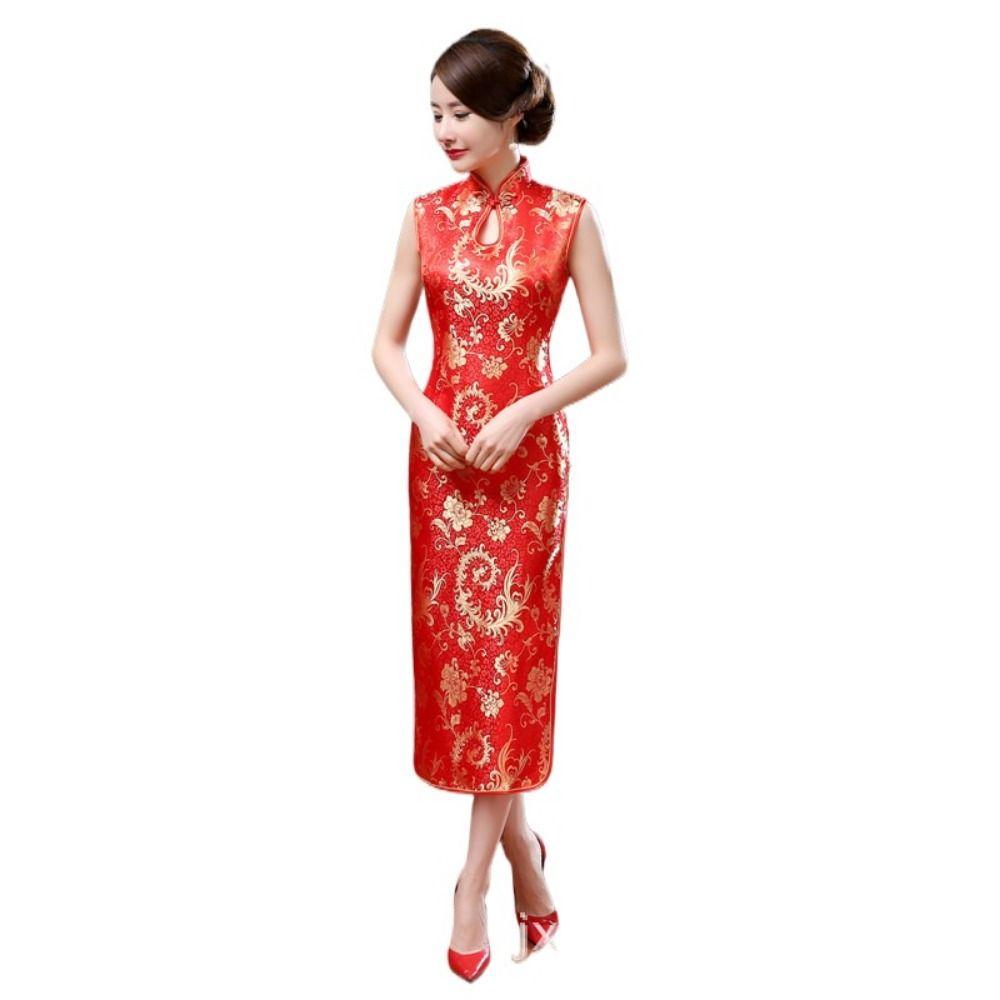 Платья Ципао в китайском стиле с цветочным принтом, традиционная одежда, традиционное китайское ципао, для вечеринки