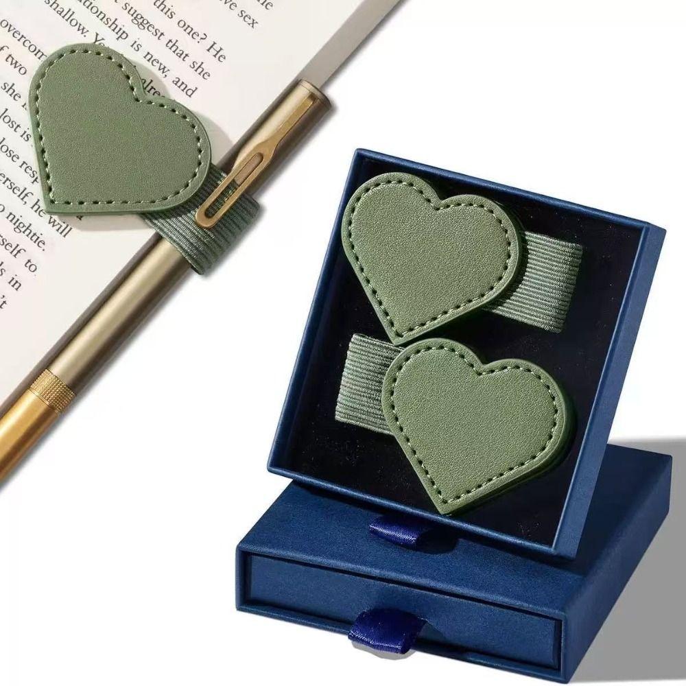 Portable Magnetic Leather Bookmarks Cute Design Pagination Mark Notebooks Use