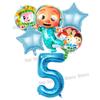 Cocomelons Baby Boys Girls Party Decoration Number Balloons Set 0-9 Cartoon Baby Showers Ornament Birthday Balloon Photo Props