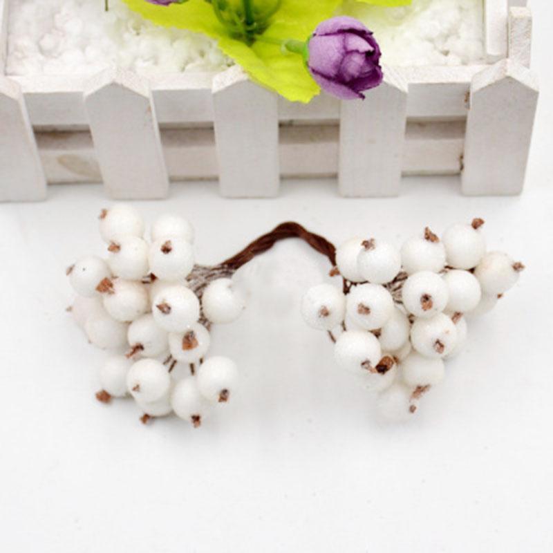 20 шт./пакет, креативная имитация пены, морозная осень, рождественские маленькие ягоды, сделай сам, украшения для волос ручной работы, аксессуары, цветочные трости, материал для венка