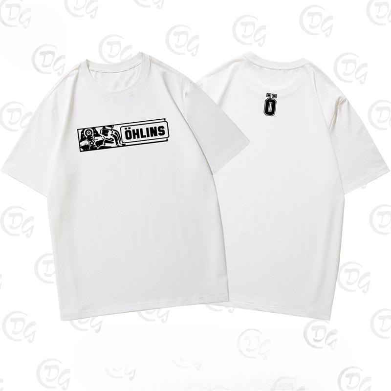 2025 Швеция OHLINS Мотоциклетный амортизатор Модифицированная футболка с коротким рукавом Мужская и женская одежда для велосипедистов
