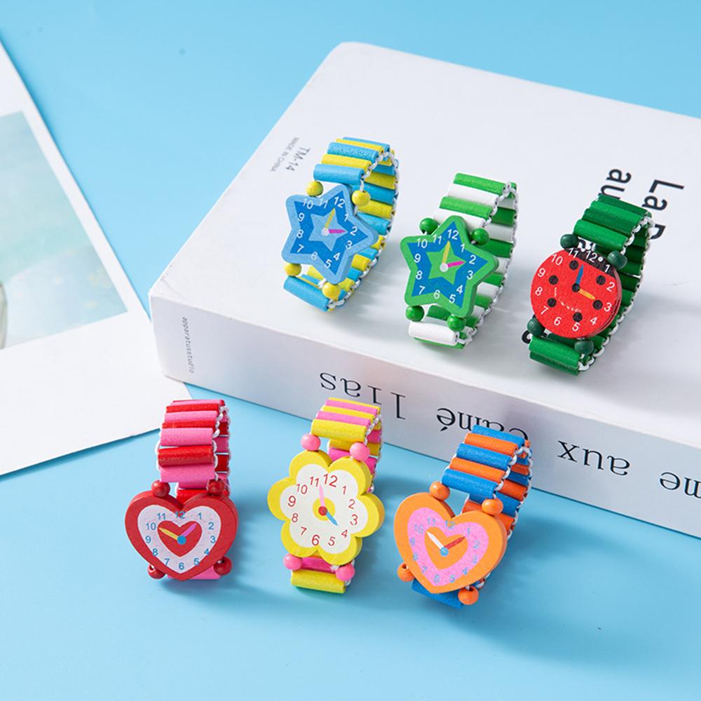5/12/30 Pcs Cute Wooden Cartoon Watches for Kids Birthday Party Wedding Guest Gifts Bridal Shower Gifts Carnival Prizes Pinata