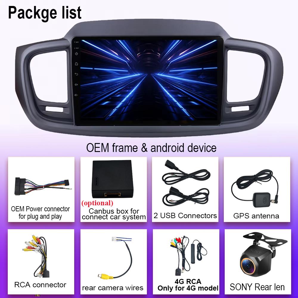 Wireless Carplay For Kia Sorento 3 2014 - 2017 Android 14 Auto Radio Stereo Player 4G wifi GPS Navigation Multimedia No 2din DVD