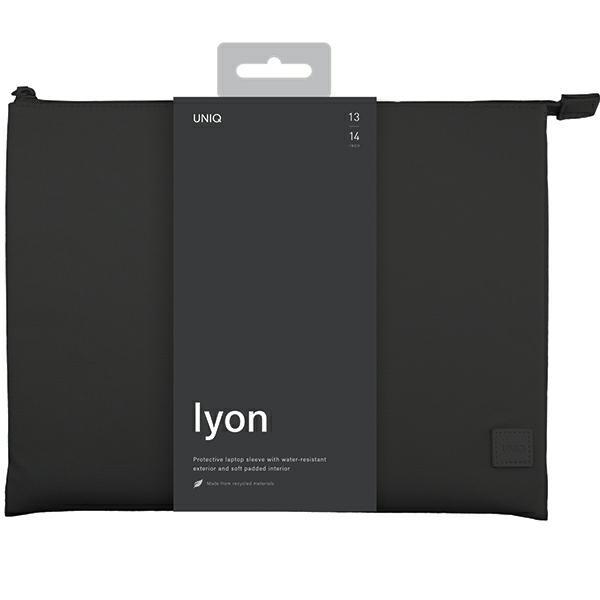 UNIQ case Lyon laptop Sleeve 14"black/midnight black Waterproof RPET