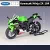 Welly 1/12 Kawasaki Ninja ZX-10R Heavy Locomoti Alloy Motorcycle Model Metal Toy Cross-country Racing Motorcycle Model Kids Gift
