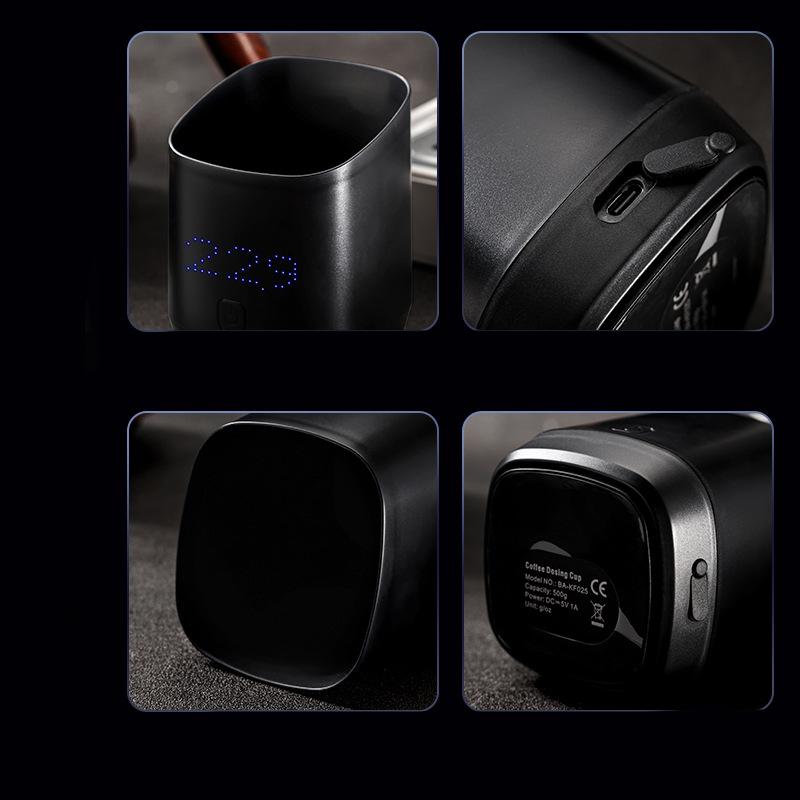 New Electronic Coffee Weighing Cup Electronic Scale Italian Specific Coffee Bean Weighing Intelligent Hand Punch Mini Portable