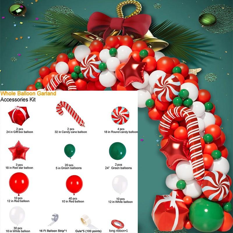 Merry Christmas Decoration Balloons Suit Christmas Theme Balloon Arch Garland Set Xmas Navidad New Year Gift Party Decor 2026