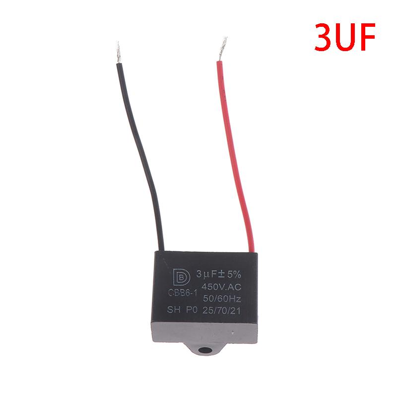 Cbb61 450V 1Uf~12Uf Terminal Ceiling Fan Motor Running Rectangular Start Capacitor