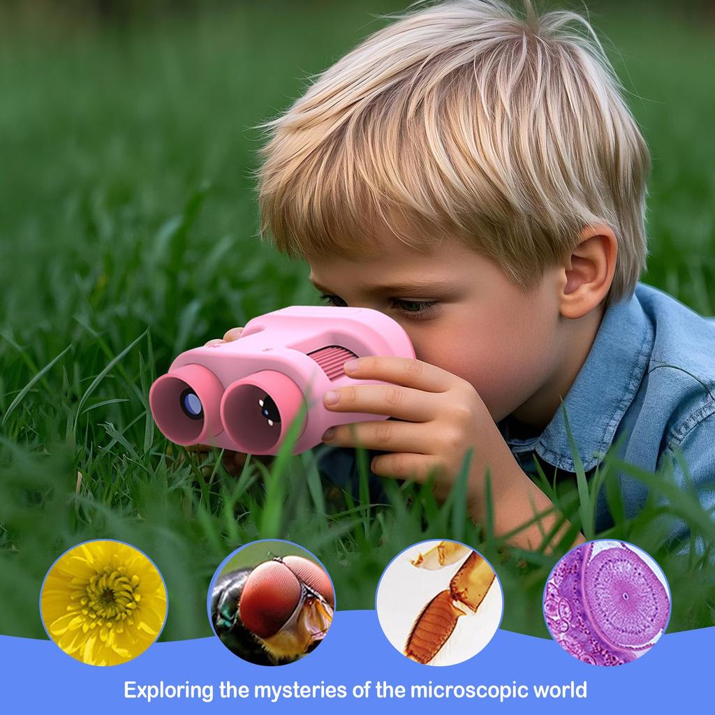 Детский микроскоп, 1000x портативный микроскоп, делает фотографии и видео, может быть использован в качестве подарка на Рождество или день рождения