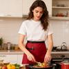 Фартук на талию Регулируемый Рабочий фартук шеф-повара с карманом Дышащий Кухонный Полуфартук для Ресторана и Кафе