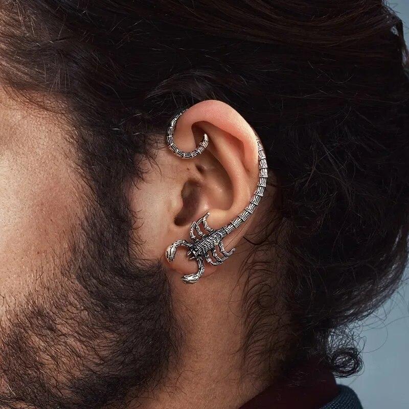 Ретро-панк животное Скорпион зажим для ушей для женщин персонализированные мужские и женские готические серьги ювелирные изделия подарок