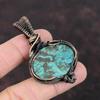 Тибетская бирюза кулон, кулон, обернутый медной проволокой, кулон с драгоценным камнем, лунный камень, медные украшения, подарок для нее, кулон ручной работы, целебный камень
