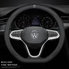 Volkswagen Car Nappa Leather Steering Wheel Cover Auto Accessories For VW GTI Polo Golf MK7 Passat B8 Tiguan Jetta T-ROC ID.4 CC zr3