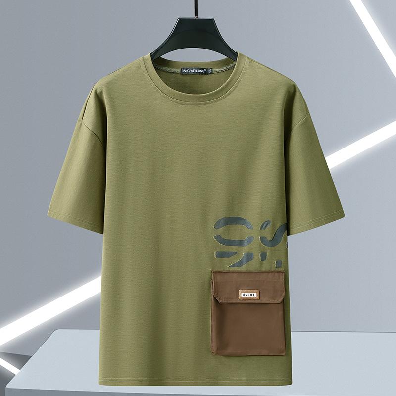 10XL12XL Плюс Размер Летняя мужская футболка с короткими рукавами Свободный Большой размер Напечатанный круглый вырез с короткими рукавами