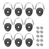 10Set D Buckle Tie Down Ring Backrest Accessory with Screw for Canoe Kayak