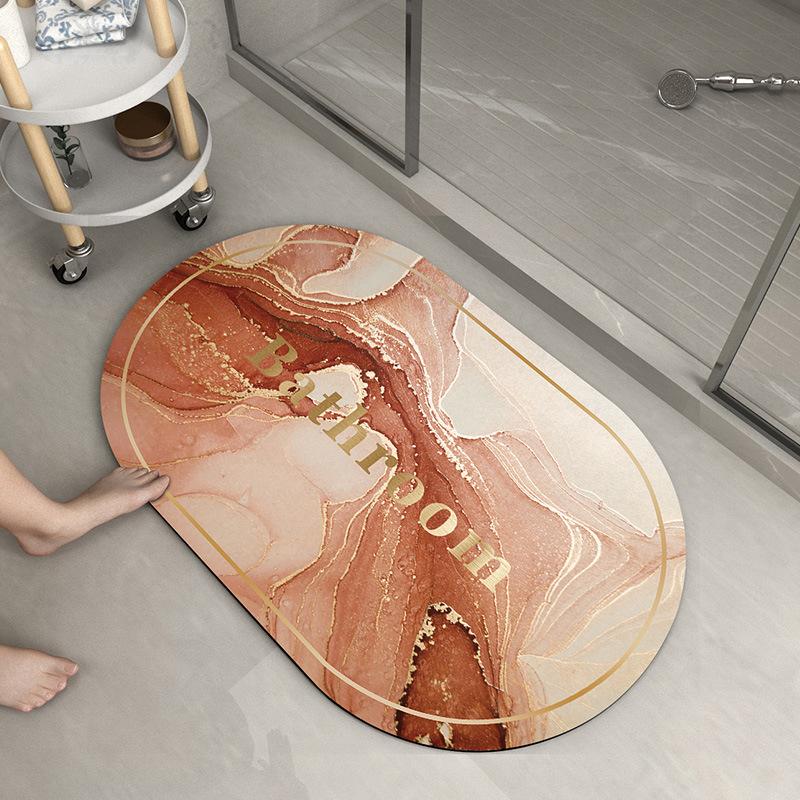 Коврик для впитывания диатомовой грязи, коврик для туалетной двери, мягкий коврик из диатомовой земли, нескользящий коврик для ванной комнаты, коврик для туалета в ванной