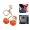 Portable Orange Cherry Pendant Keychain Charm For Women Handbag Purse Decoration And Car Interior Accessory