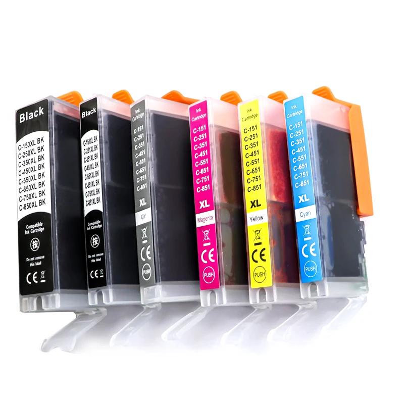 PGI-750XL CLI-751XL Ink Cartridge, For Canon lX6870 lX6770 MX927 MX727 IP7270 MG5570 MG5670 MG6370 IP8770 MG7170 MG7570 Printer