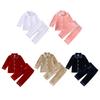 Kids Baby Velvet Pajama Set Button Top and Pants Sleepwear Home Loungewear