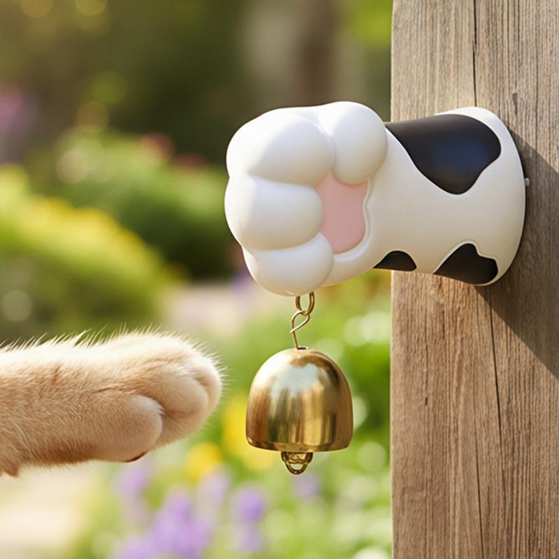 Magnetic Kitten Paws Doorbell Ornament With Clear Sound For Home And Children Room Doorbell Decoration