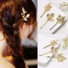 Hair Accessories Metal Hair Styling Tool Barrettes Women Hair Clip Leaf Shape Bride Hairpins
