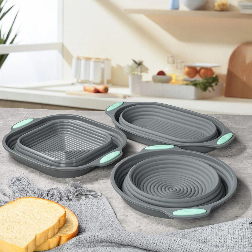 Food Grade Silicone Silicone Bread Basket Nonstick Surface Bread Proofing Basket Home Baking