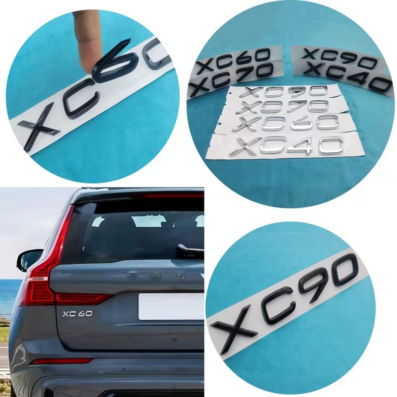 3D Хромированные ABS Накладки с Названием Модели XC40/XC60/XC90, Подходят для Наклеек на Логотип Багажника XC40 XC60 XC90, Автоаксессуары