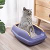 Large Capacity Open Cat Litter Box Plastic Anti-Splash Cats Toilet with Scoop Kitten Potty Toilet Cat Litter Tray Indoor