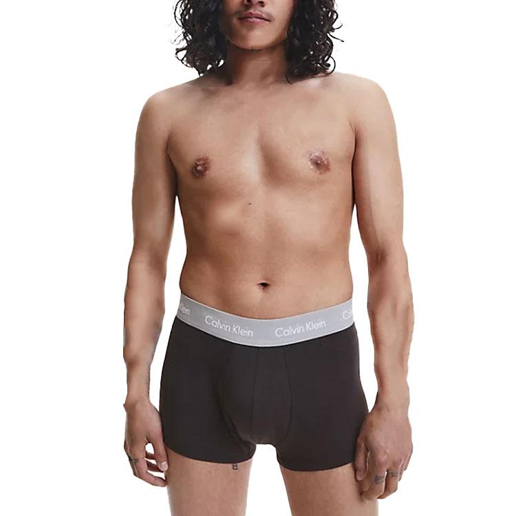 Calvin Klein Plain Color Jacquard Boxer Briefs Men Underwear Black U2664G6ED