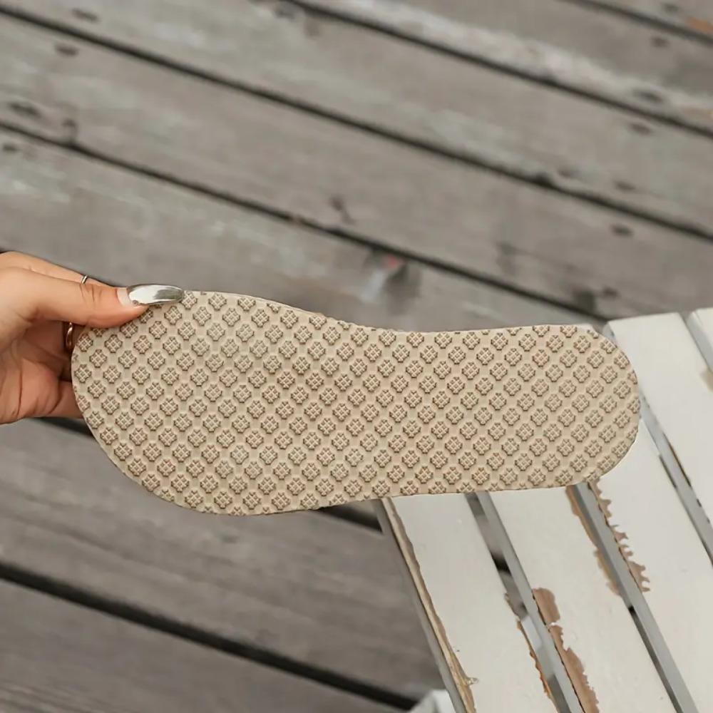 Женские шлепанцы-вьетнамки с цветочным декором - Повседневные удобные шлепанцы с открытым носком, Белые с желтыми серединками, Подошва из ЭВА, Летняя пляжная обувь, Повседневная обувь