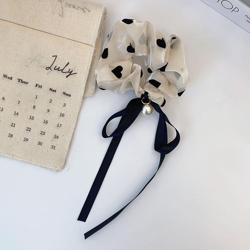 Банты для волос с кисточками и жемчугом, сетчатая резинка для волос