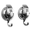Reusable Easy To Install Polished Bathroom Shower Chrome-Plated Suction Cup Hooks Organization