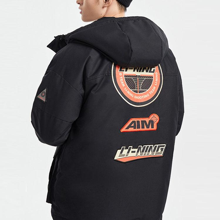 Li Ning Пуховик Зимний Мужской Черный AYMQ123-3