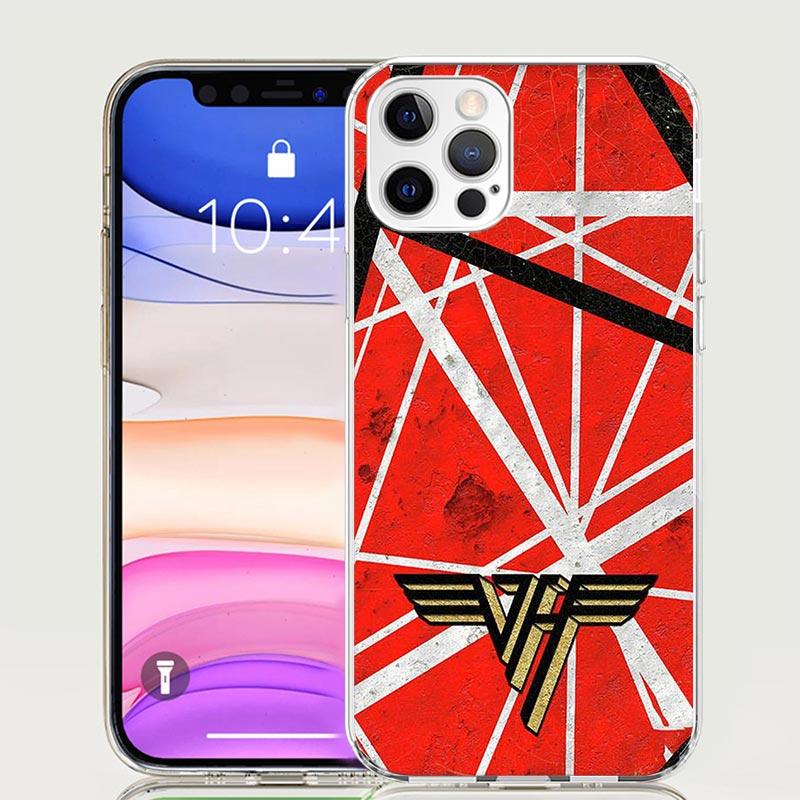 Eddie Van Halen Graphic Guitar Case Phone Cover for iphone 16 15 14 13 12 Mini 11 Pro Max 16E X XS XR 7 Plus 8 + SE 2020 Trend F