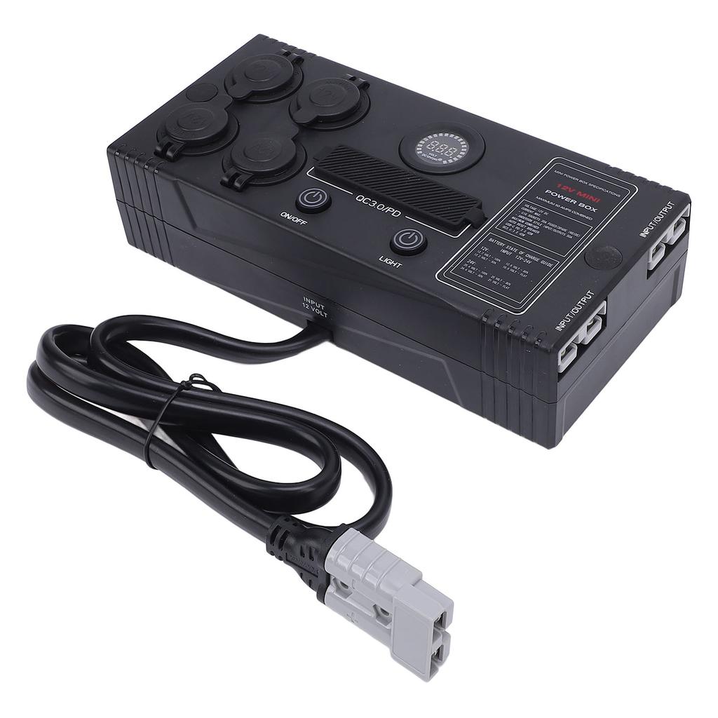 12V Mini Power Box Portable Control Hub for Anderson Plug QC 3.0 Port LED Light Power Hub Distribution Box